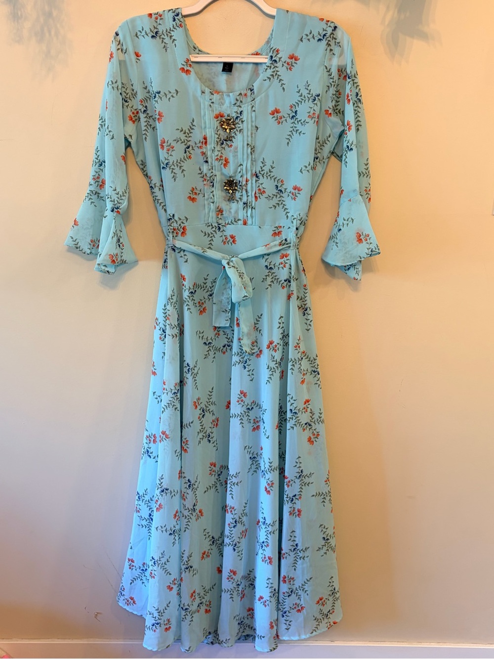 Romantic Cottagecore Floral Maxi Dress - Picture 2 of 9